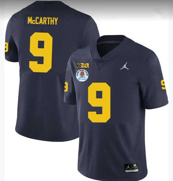 Men's Michigan Wolverines ACTIVE PLAYER Custom With Rose Bowl Patch Vapor Stitched Jersey